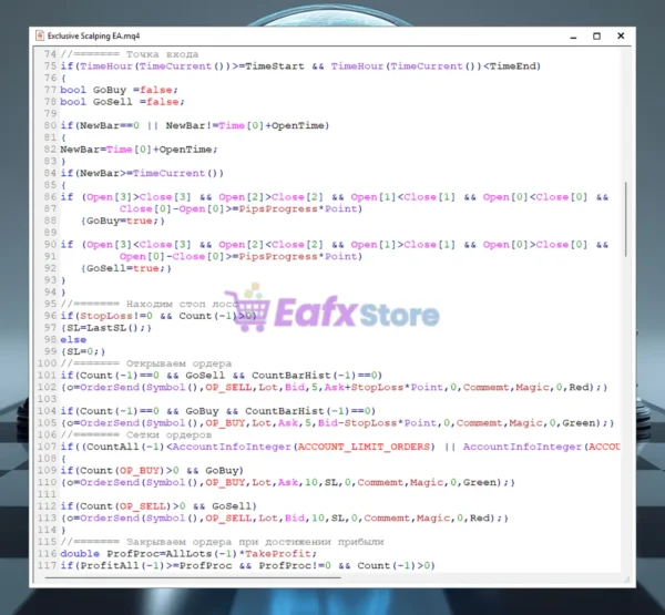 Exclusive Scalping EA Source Code Overview