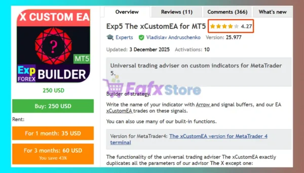 Exp5 The xCustomEA for MT5 Reviews