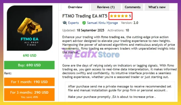 FTMO Trading EA MT5 Review