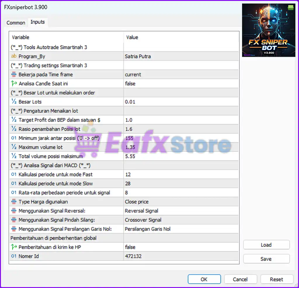 FX Sniper Bot MT5 – Full Input Settings Analysis 3