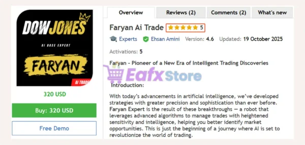 Faryan Ai Trade EA MT5 Review