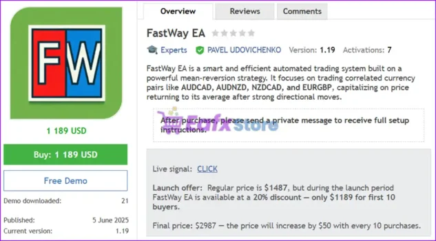 FastWay EA MT5 Overview