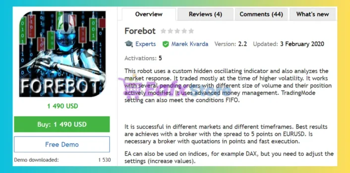 Forebot EA MT4 Review