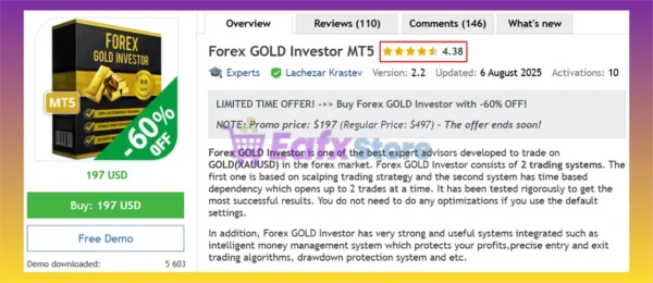 Forex GOLD Investor MT5 Overview