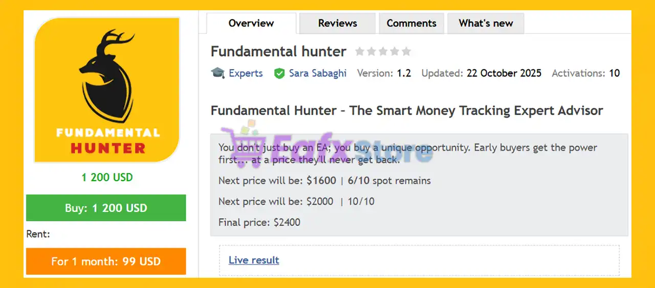 Fundamental Hunter EA MT4 (Latest version) - Unlimited 2 Fundamental Hunter EA Review