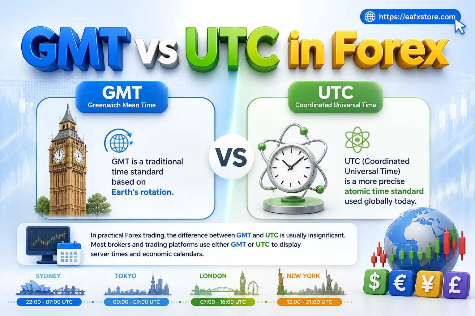 GMT vs UTC in Forex