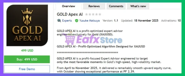 GOLD Apex AI EA MT5 Review