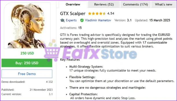 GTX Scalper EA MT5 Overview