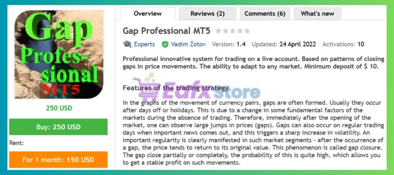 Gap Professional MT5 Review