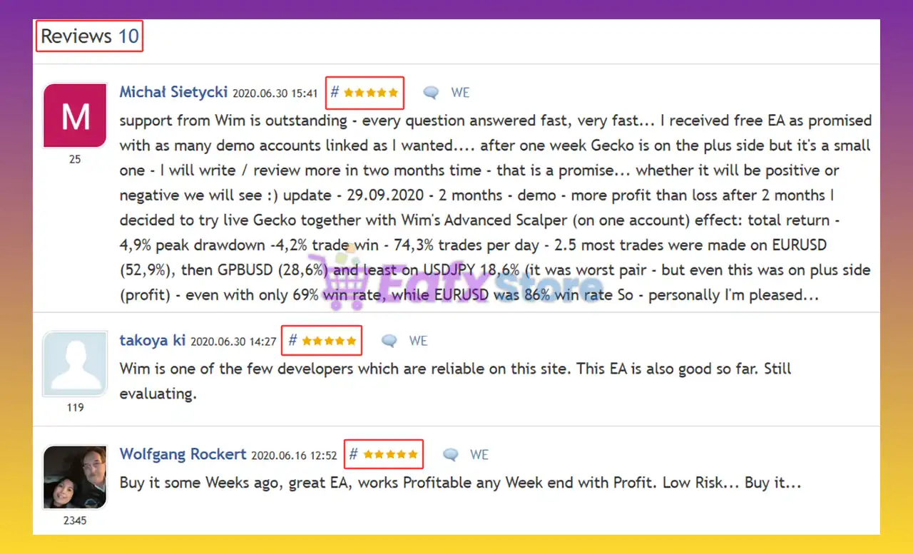 Gecko EA MT4 v1.2 with SetFiles (Platform build 1443+) 5 Gecko EA is rated 5 stars
