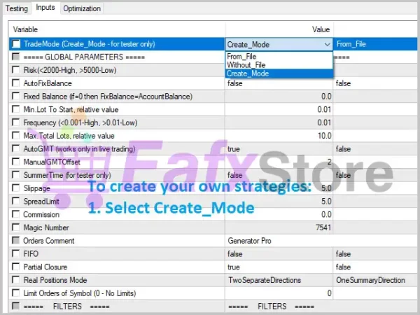 Generator Pro Optimal Settings