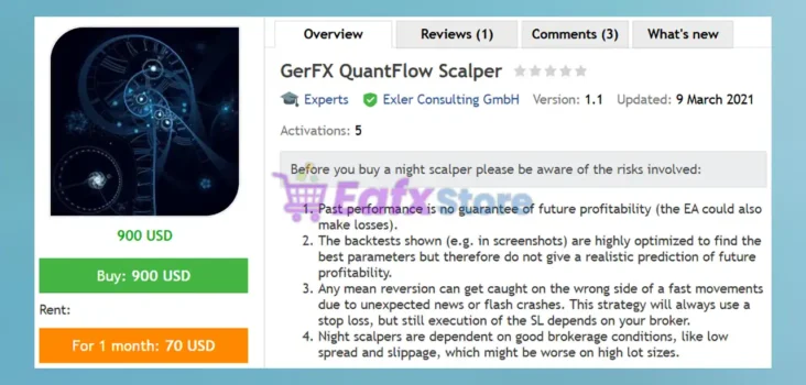 GerFX QuantFlow Scalper MT4 Overview