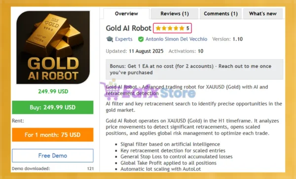 Gold AI Robot MT5 Overview