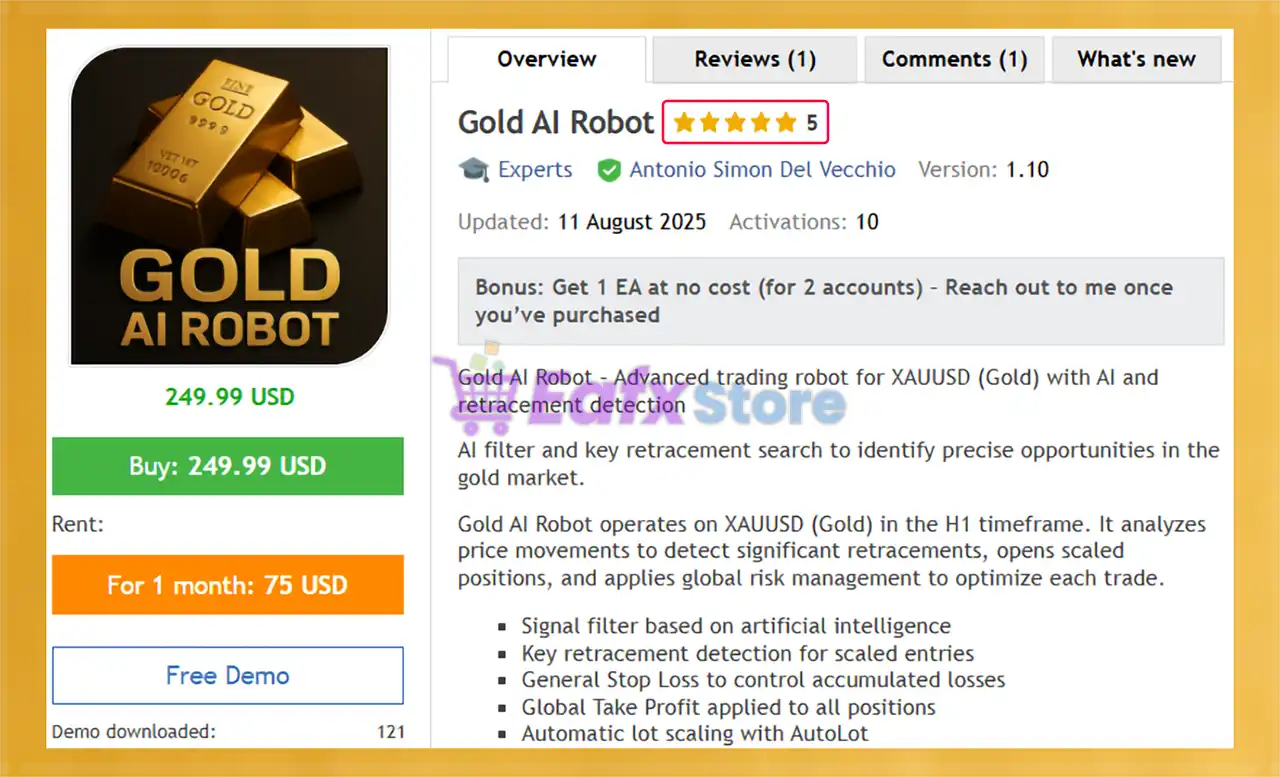 Gold AI Robot MT5 (Latest version) – GroupBuy 2 Gold AI Robot MT5 Overview