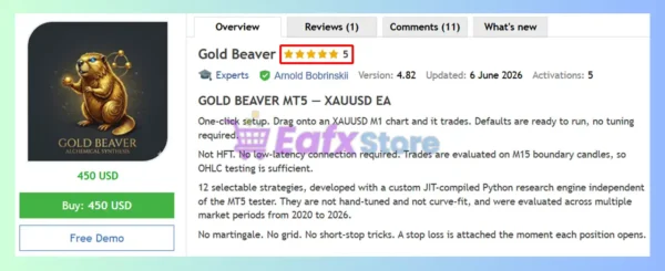 Gold Beaver EA MT5 Review