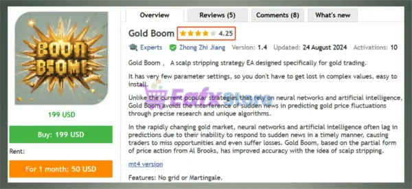 Gold Boom EA MT5 Review