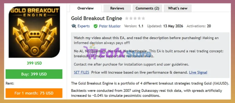 Gold Breakout Engine EA MT5 Review