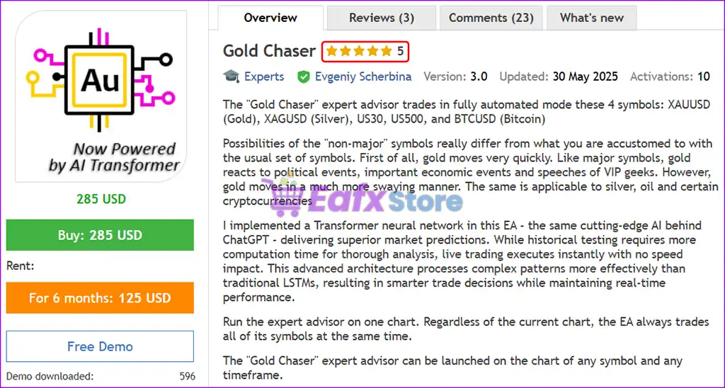 Gold Chaser EA MT5 with SetFiles (Latest version) – GroupBuy 2 Gold Chaser EA MT5 Overview