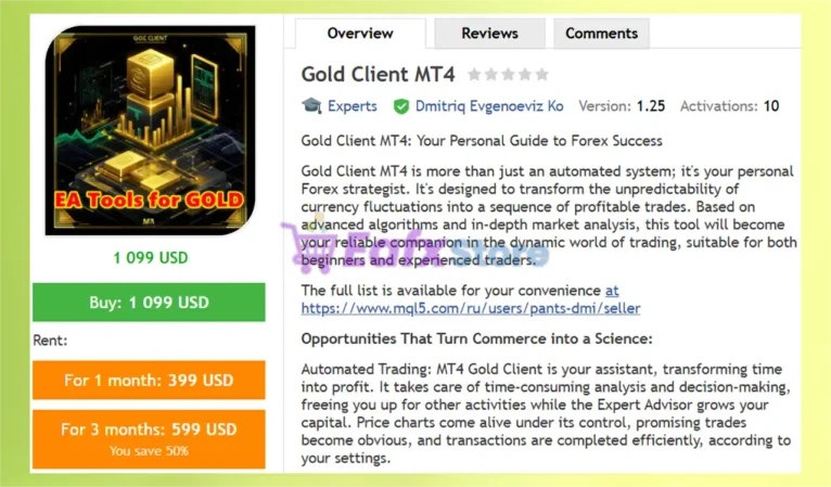 Gold Client MT4 Review