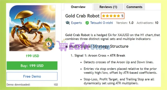 Gold Crab Robot MT5 Review