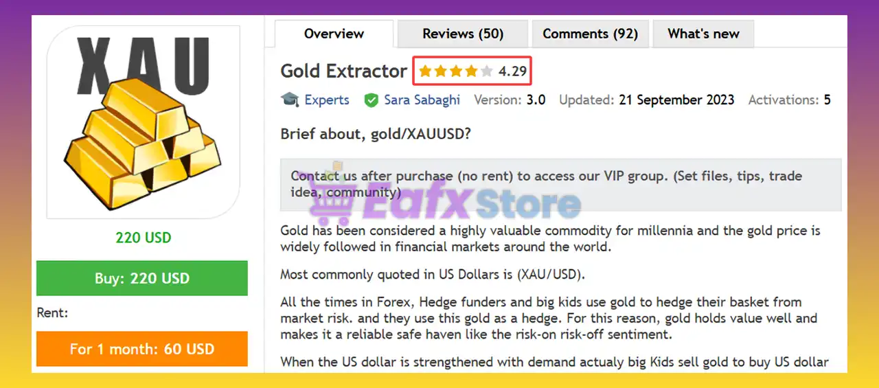 Gold Extractor MT4 + SetFiles (Latest version) - Unlimited 2 Gold Extractor MT4 Review