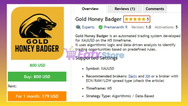 Gold Honey Badger EA MT5 Review