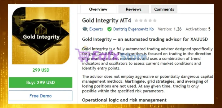 Gold Integrity MT4 Review
