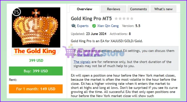 Gold King Pro MT5 Overview