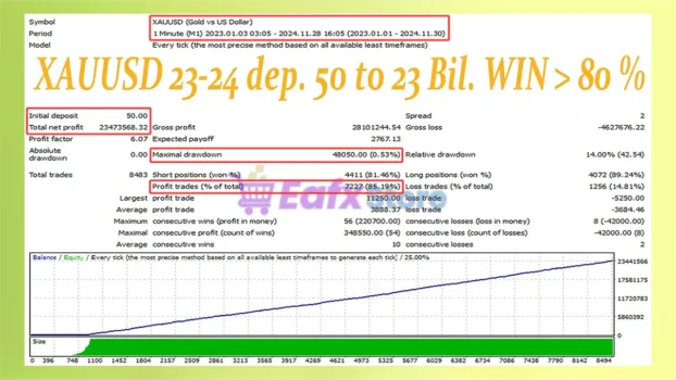 Gold Lady EA MT4 Backtest