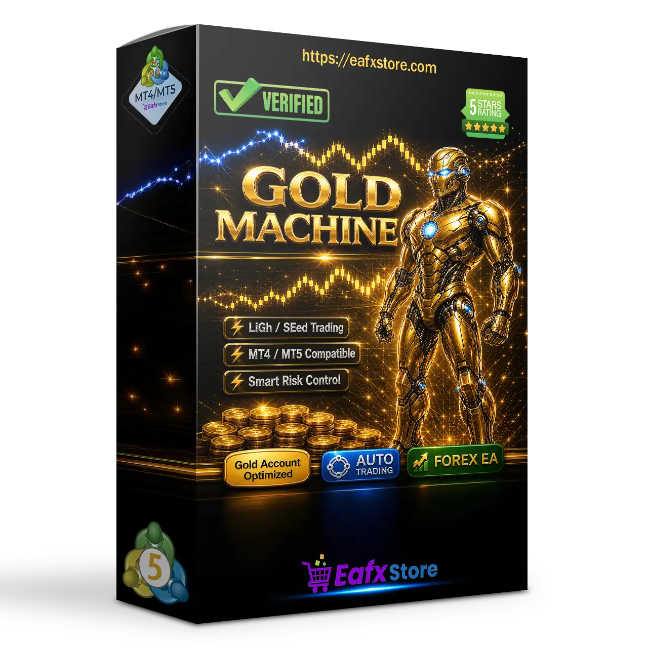 Gold Machine EA MT5 v9.1 with SetFiles (Unlimited)