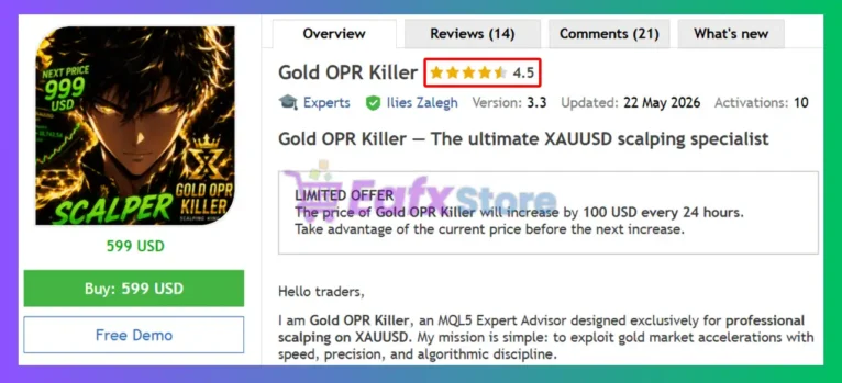 Gold OPR Killer EA MT5 Review