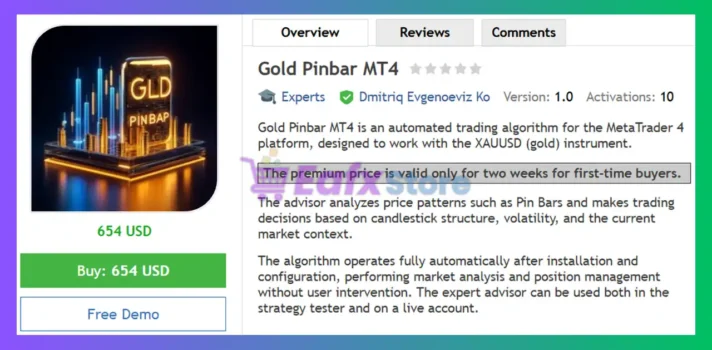 Gold Pinbar MT4 Review
