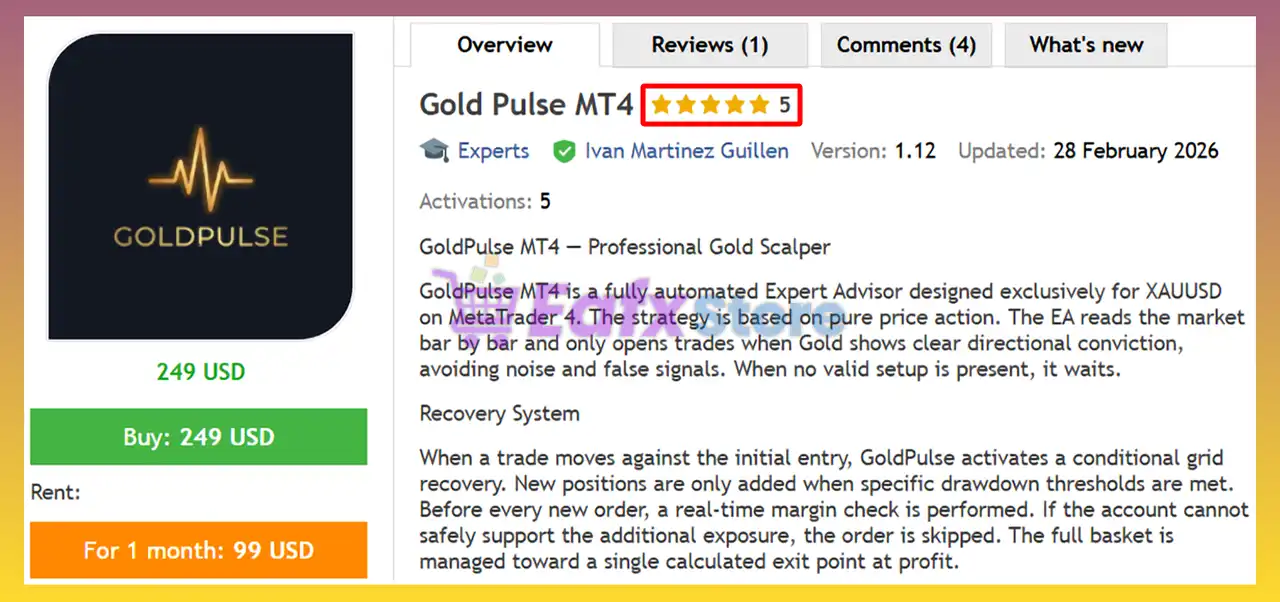 Gold Pulse MT4 v1.11 with SetFiles (Platform build 1470+) 2 Gold Pulse MT4 Review