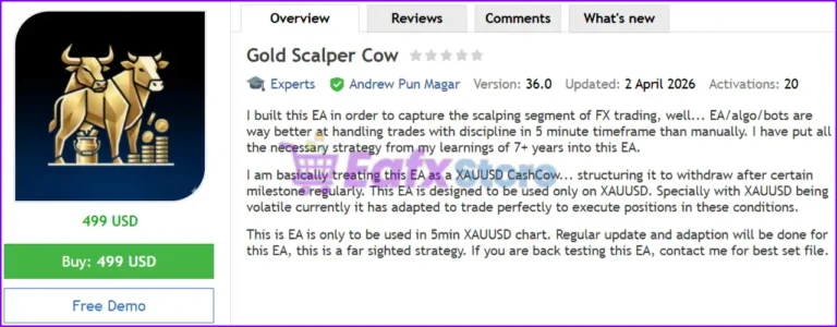 Gold Scalper Cow EA MT5 Review