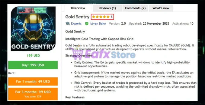 Gold Sentry EA MT5 Review