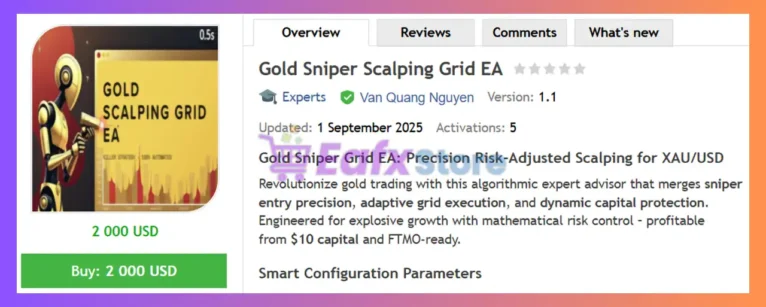 Gold Sniper Scalping Grid EA MT5 Review