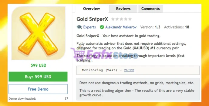 Gold SniperX EA MT5 Overview