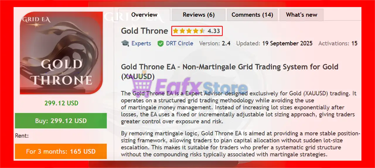 Gold Throne EA MT5 (Latest version) – GroupBuy 2 Gold Throne EA MT5 Review