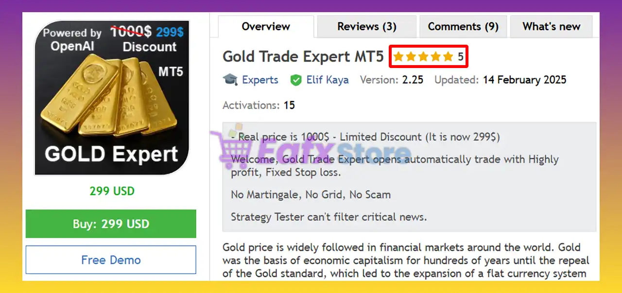 Gold Trade Expert MT5 (Latest version) – GroupBuy 2 Gold Trade Expert MT5 Review