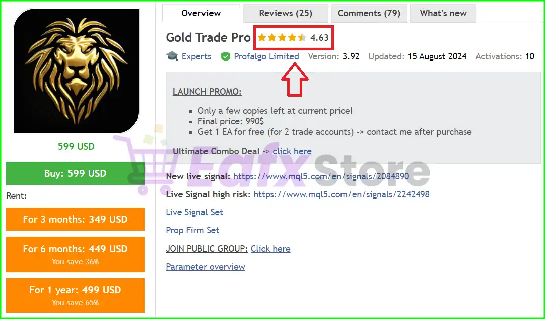 Gold Trade Pro EA MT4 Overview