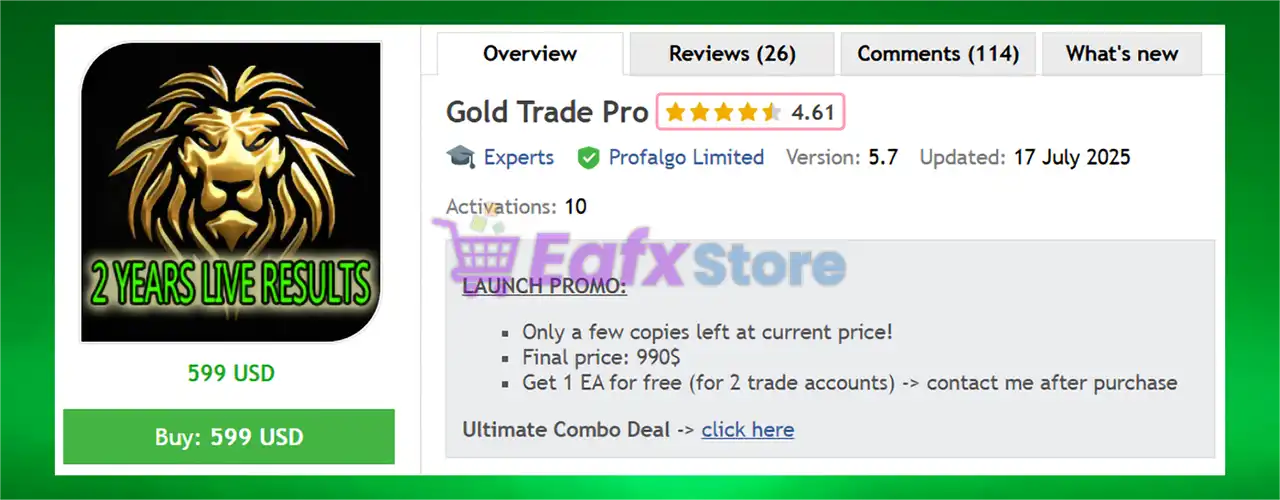 Gold Trade Pro EA MT4 v5.4 + SetFiles (Platform build 1441+) 2 Gold Trade Pro MT4 Overview