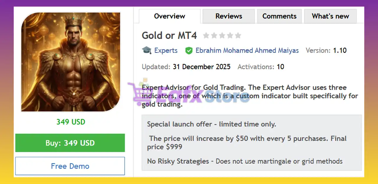 Gold or MT4 v1.10 Unlimited | Available 2 Gold or MT4 Review