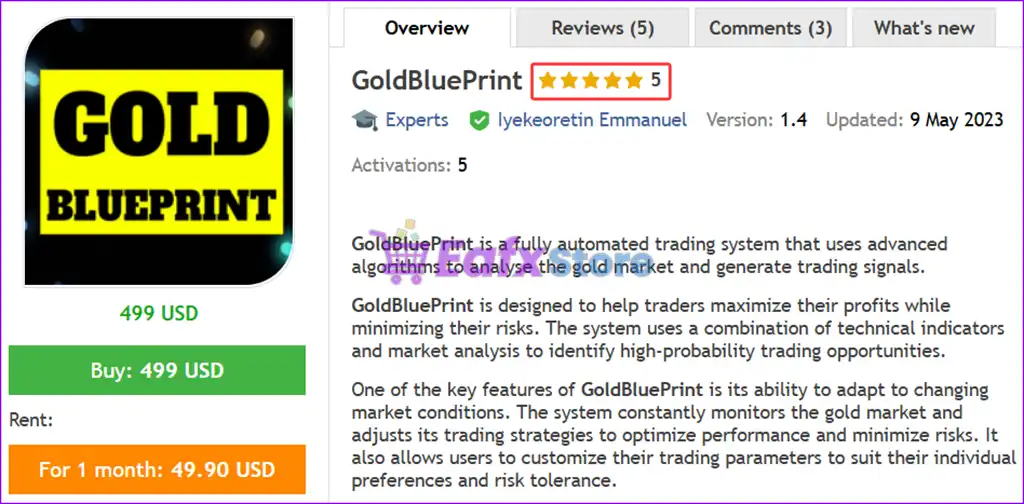 GoldBluePrint EA MT4 v1.4 with SetFiles (Pre-Order) 2 GoldBluePrint EA MT4 Overview