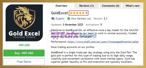 GoldExcel EA MT4 Review