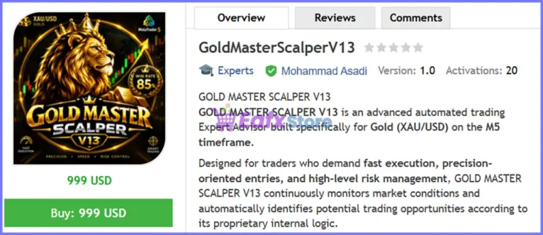 GoldMasterScalperV13 EA Review