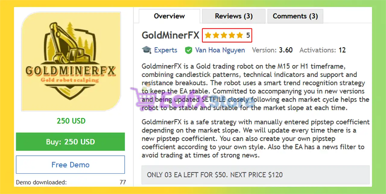 GoldMinerFX EA MT4 Review