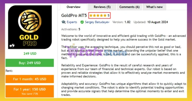 GoldPro MT5 Review