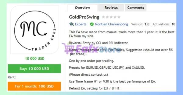 GoldProSwing EA MT4 Review