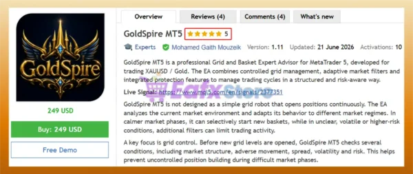 GoldSpire MT5 Reviews