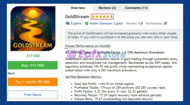 GoldStream EA MT5 Overview